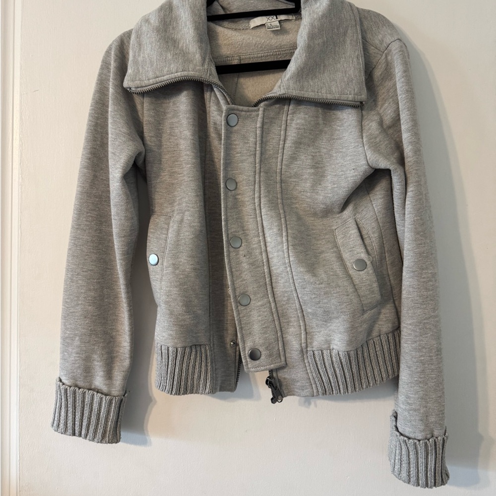 Gray Button-Up Jacket